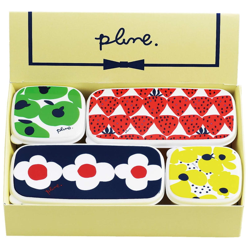 Plune 食品收纳盒4件套 日本制 冰箱微波炉可用 2种尺寸可选