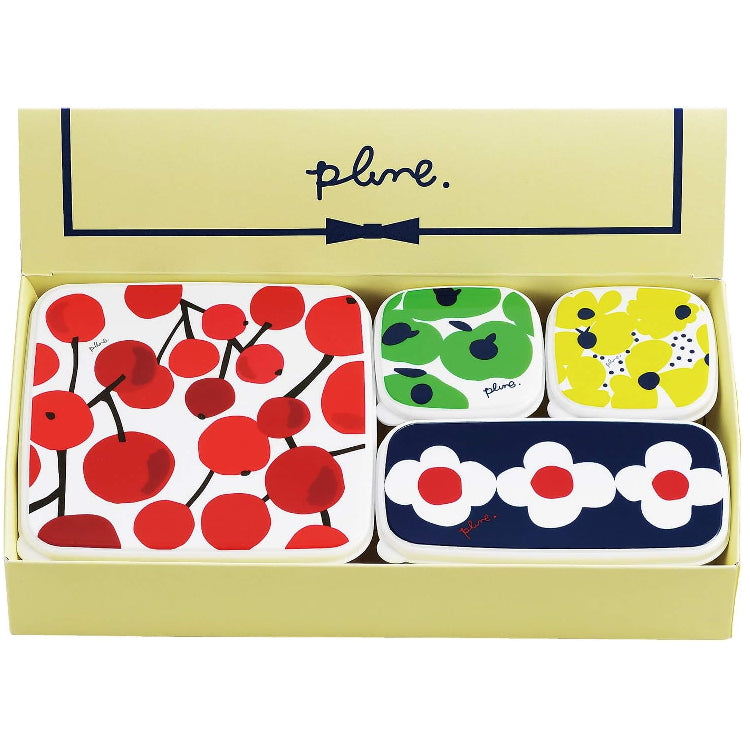 Plune 食品收纳盒4件套 日本制 冰箱微波炉可用 2种尺寸可选