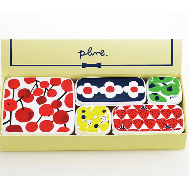 Plune 食品收纳盒5件套 日本制 冰箱微波炉可用 外盒14×35×5cm