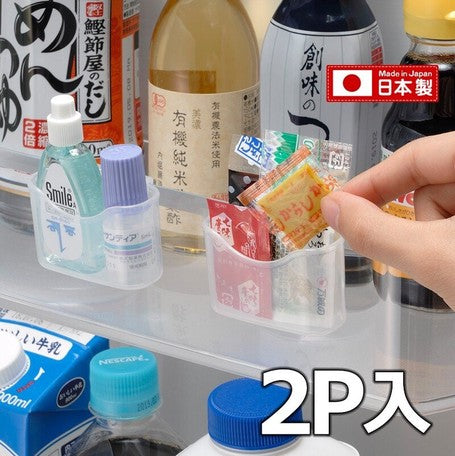 INOMATA 冰箱门小物收纳筐(2个入)61x34x38mm
