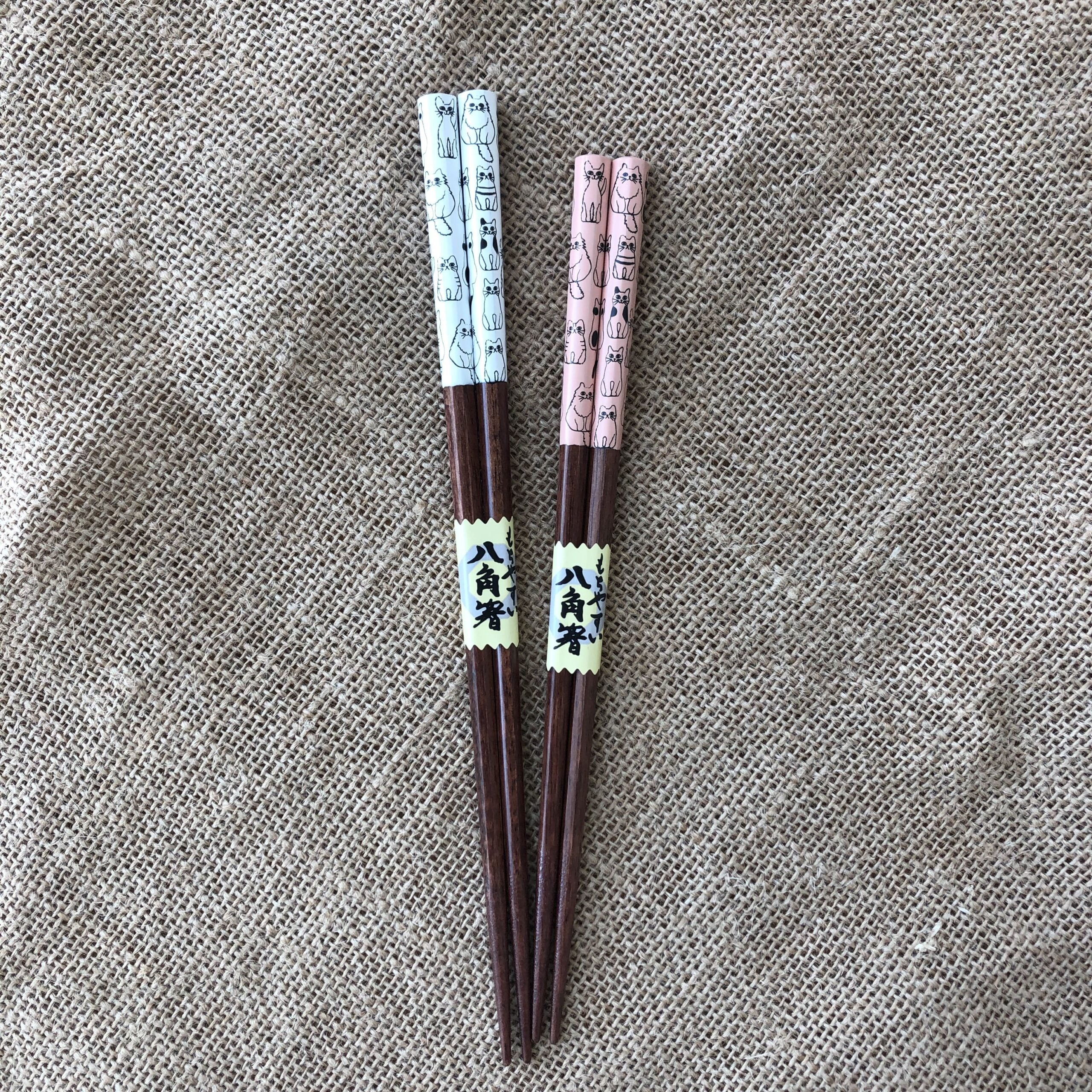 Kawai 猫控 八角实木筷子(洗碗机可用)2种颜色可选
