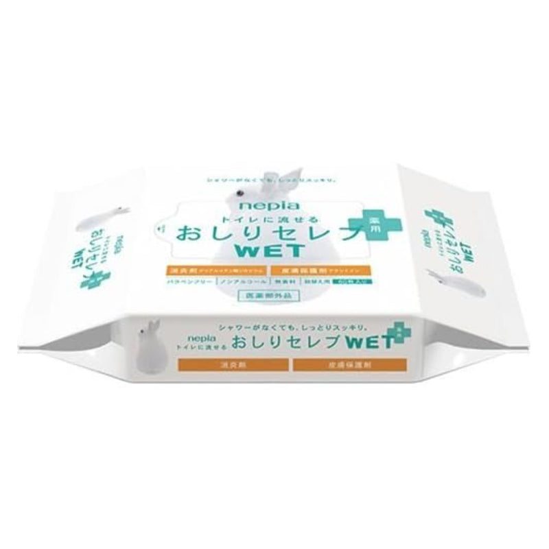 Nepia 王子制纸 超柔药用湿厕纸 消炎成分 马桶可冲 无香补充包60枚