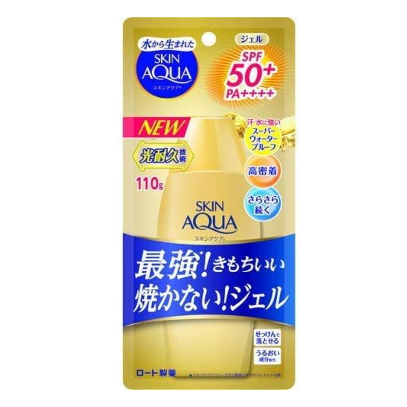 ROHTO 乐敦 Skin Aqua 水润肌超保湿水感防晒啫喱 耐水耐汗 无香料 110g SPF50+/PA++++