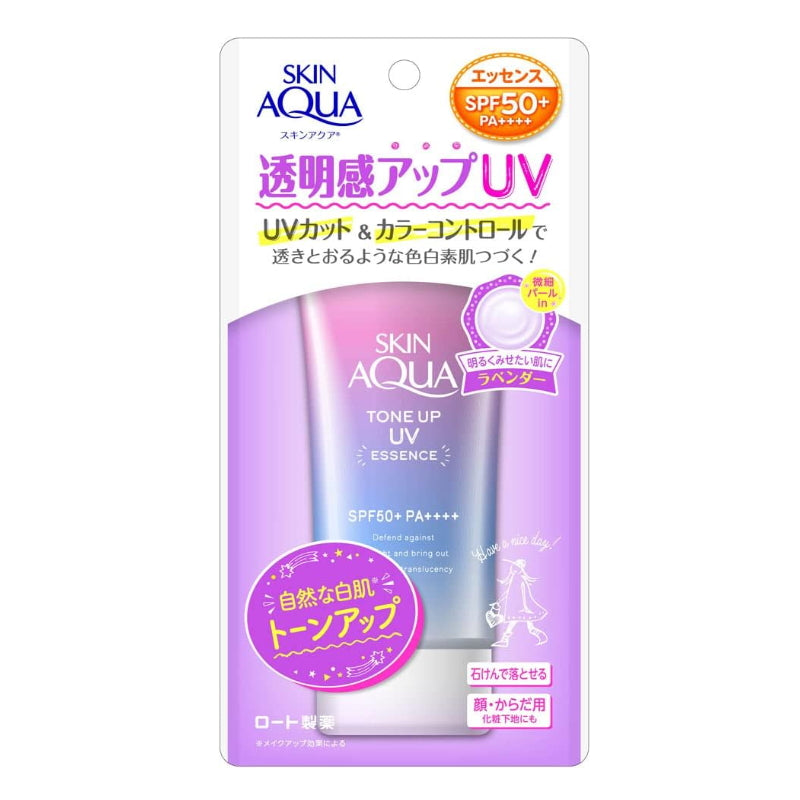 ROHTO 乐敦 Skin Aqua 校正肌色 水凝润色精华防晒饰底乳80g SPF50+/ PA++++ 薰衣草紫