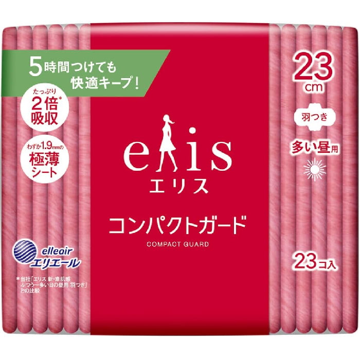 日本大王Elis 2倍吸收力柔軟蝶翼無異物感極致薄衛生棉23cm 23枚入