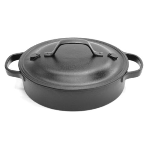 OIGEN 及源 南部铁器 雕刻师 圆形平底铸铁锅 24cm 烤箱/直火/电磁炉通用 W318xD250xH116mm