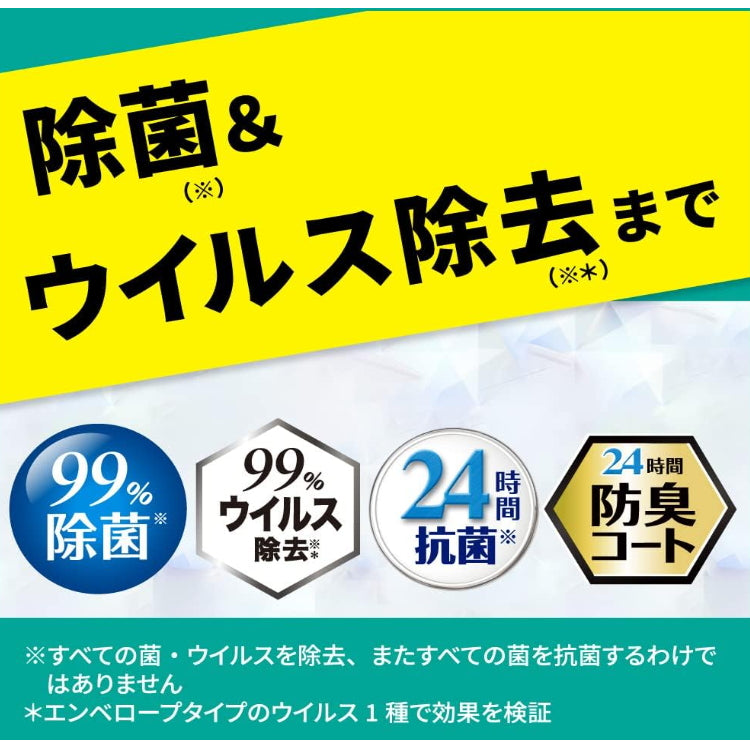 KAO 花王 厕所用 99%除菌 除臭清洁厚湿纸巾 盒装10枚入 薄荷香