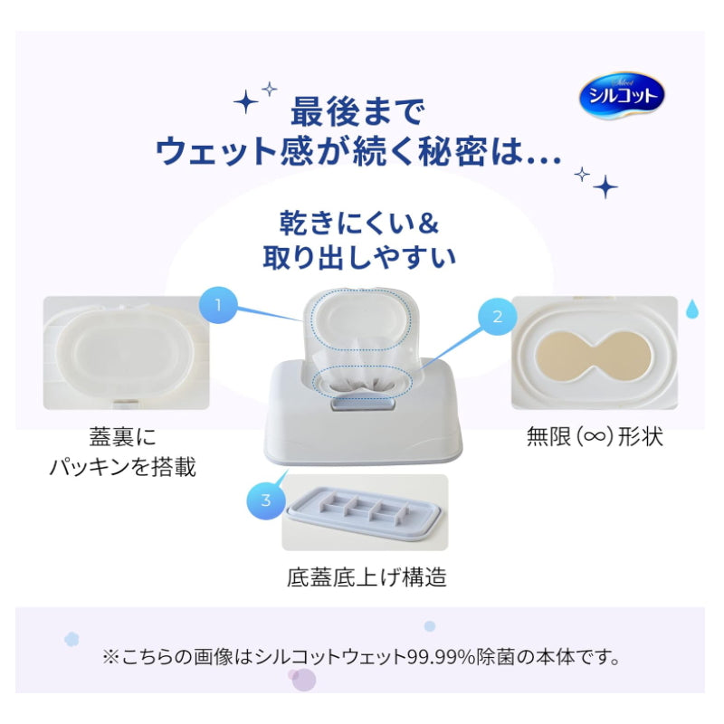 Unicharm 尤妮佳 手指用除菌消毒湿纸巾带纸巾盒 含透明质酸 40枚入