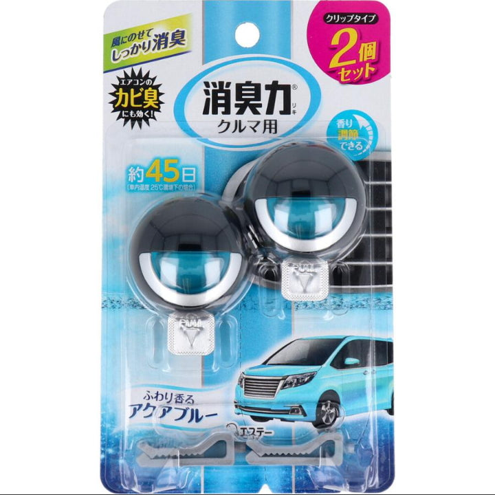 日本S.T 消臭力 车用夹式芳香消臭剂 防霉味 45日有效 2个入 5种香味可选