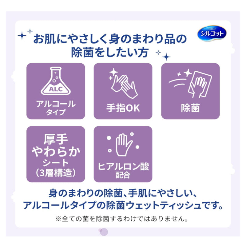 Unicharm 尤妮佳 除菌消毒湿纸巾替换装 含透明质酸 40枚x3个入