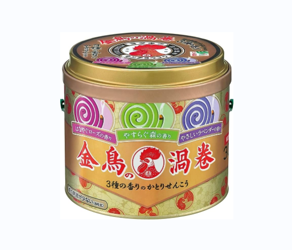 KINCHO 日本金鸟 天然成分涡卷驱蚊香 3味 30卷入(森林,玫瑰精油,薰衣草)