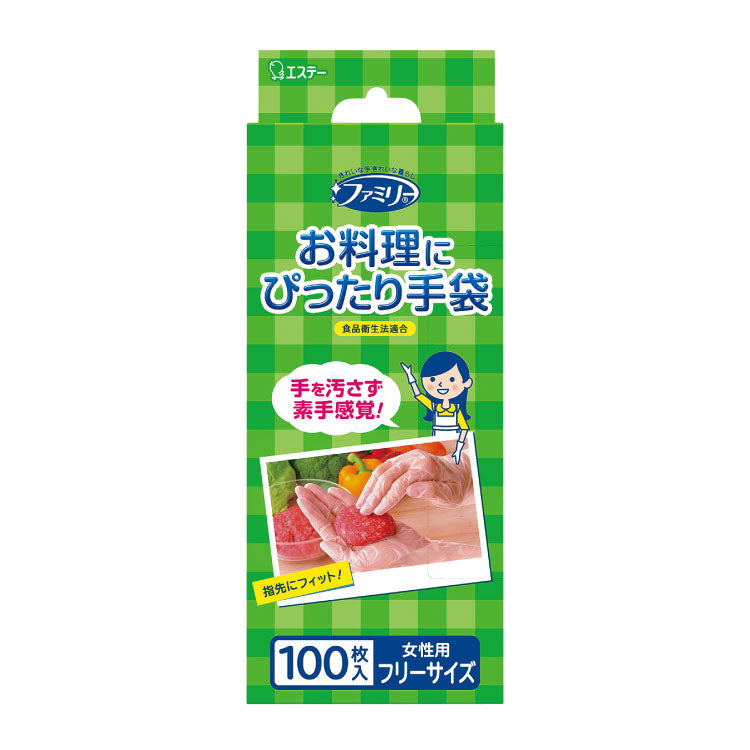 S.T 适合烹饪的手套 女士用半透明 100枚
