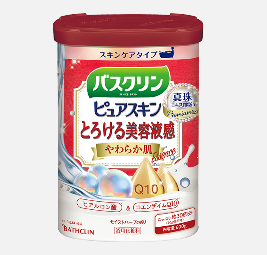 BATHCLIN 美容汤 入浴剂 抗氧柔肤600g (玻尿酸+Q10+珍珠精华)
