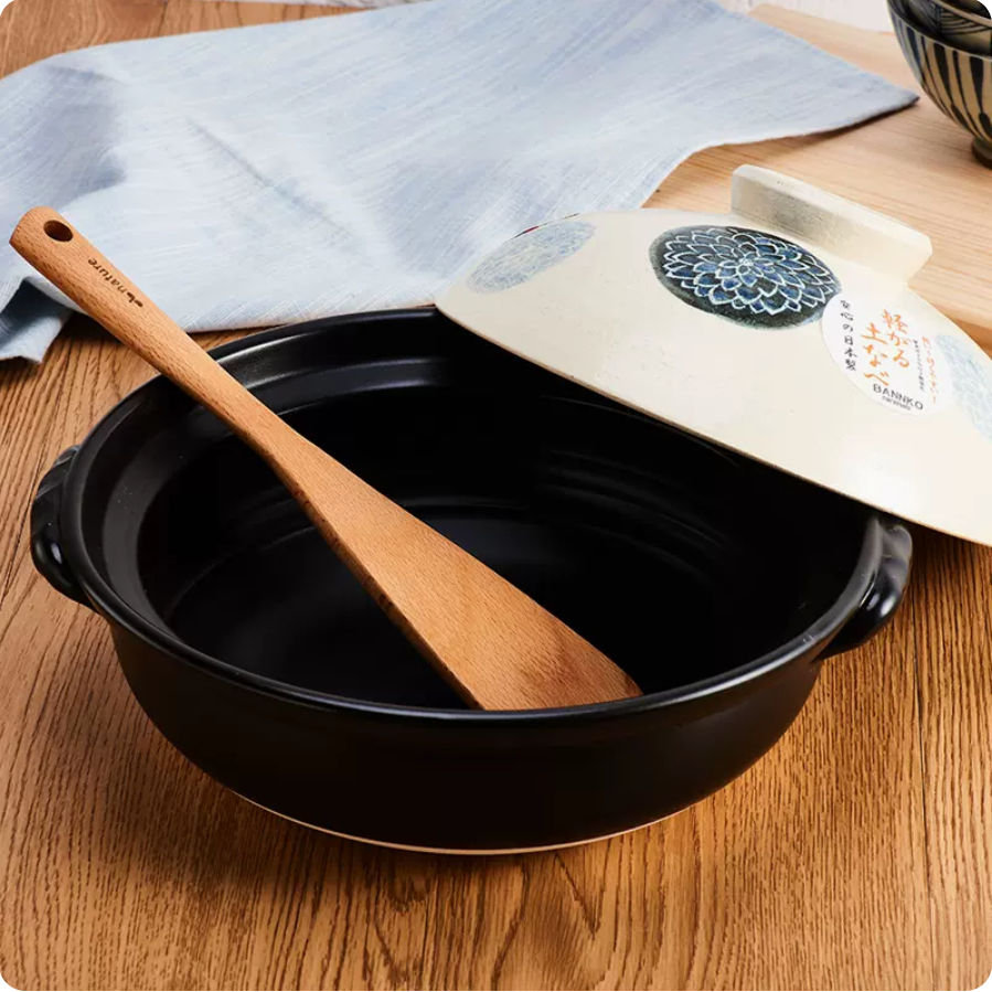 BANKOYAKI 万古烧 土锅 染蓝大丽花9号 2.9L