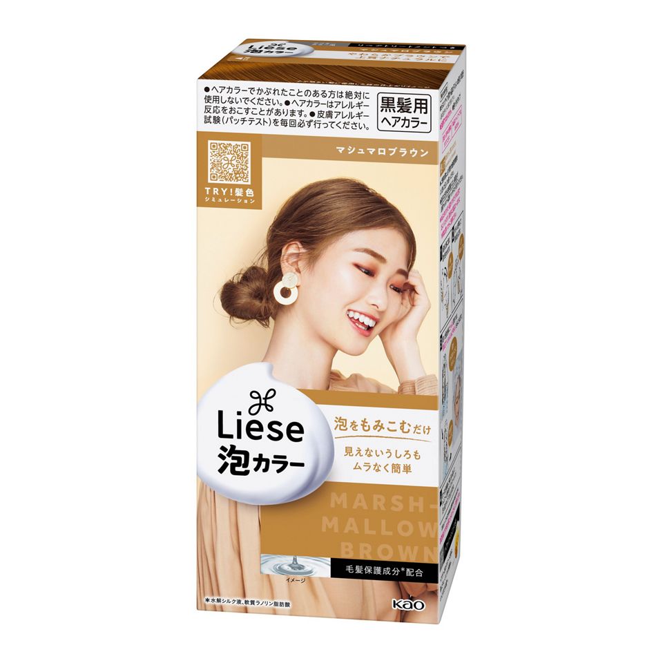 KAO 花王 Liese 黑发用泡沫染发剂108ml(11种颜色可选)