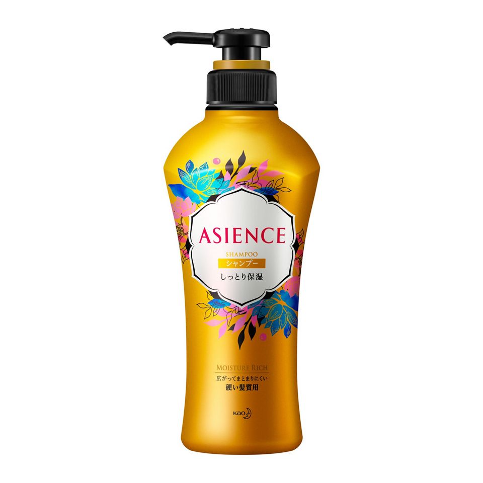 KAO 花王ASIENCE 潤澤保濕洗髮香波乾硬髮質