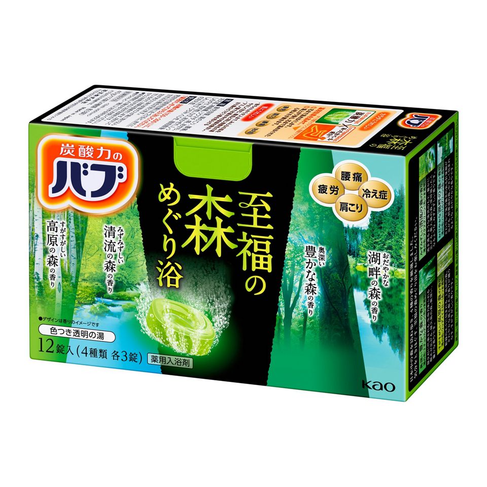 KAO 花王 碳酸泡 至福系列入浴剂 40g * 12pcs (3种味道可选)