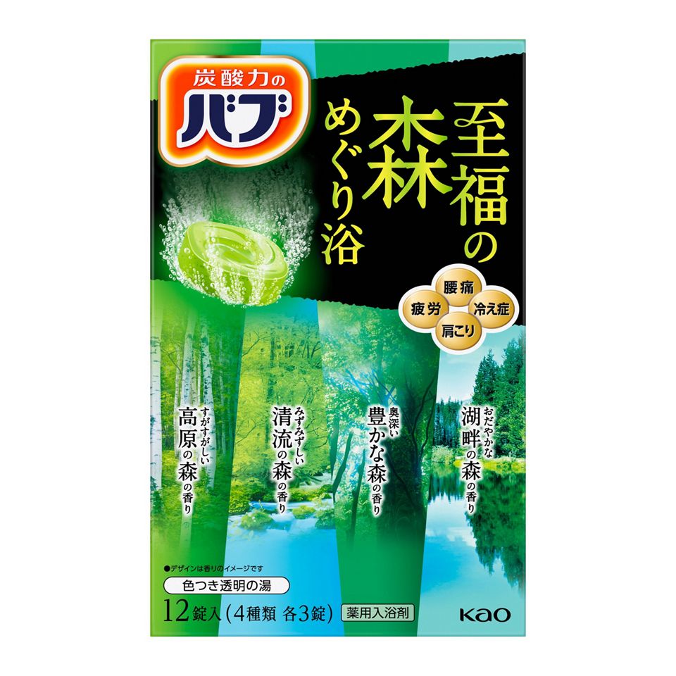KAO 花王 碳酸泡 至福系列入浴剂 40g * 12pcs (3种味道可选)