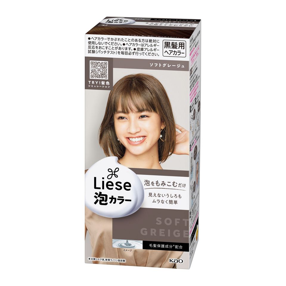KAO 花王 Liese 黑发用泡沫染发剂108ml(11种颜色可选)