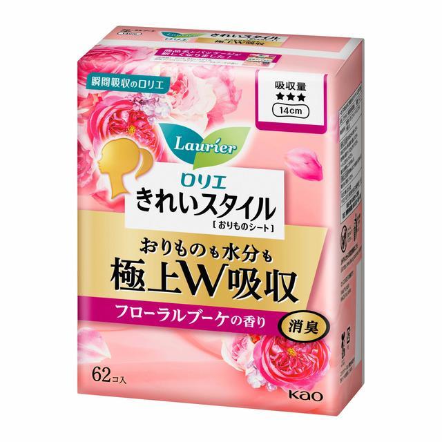 KAO 花王樂而雅超吸收護墊62枚(抗菌,除臭,乾爽) 天然棉(3種類型可選)