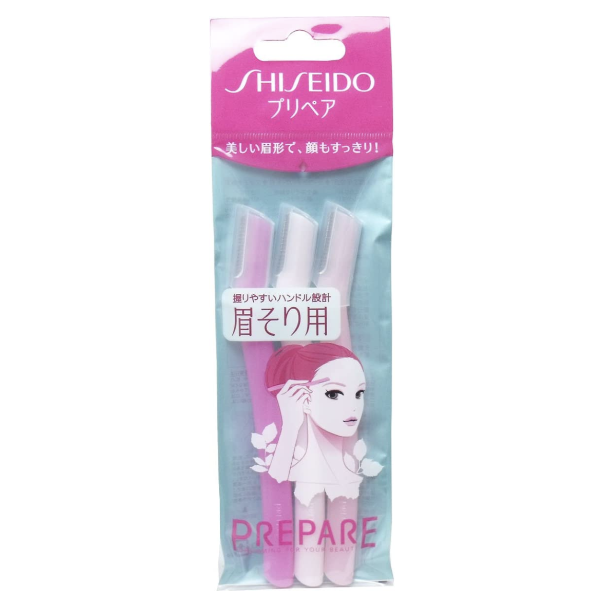 SHISEIDO 資生堂PREPARE修眉刀3支