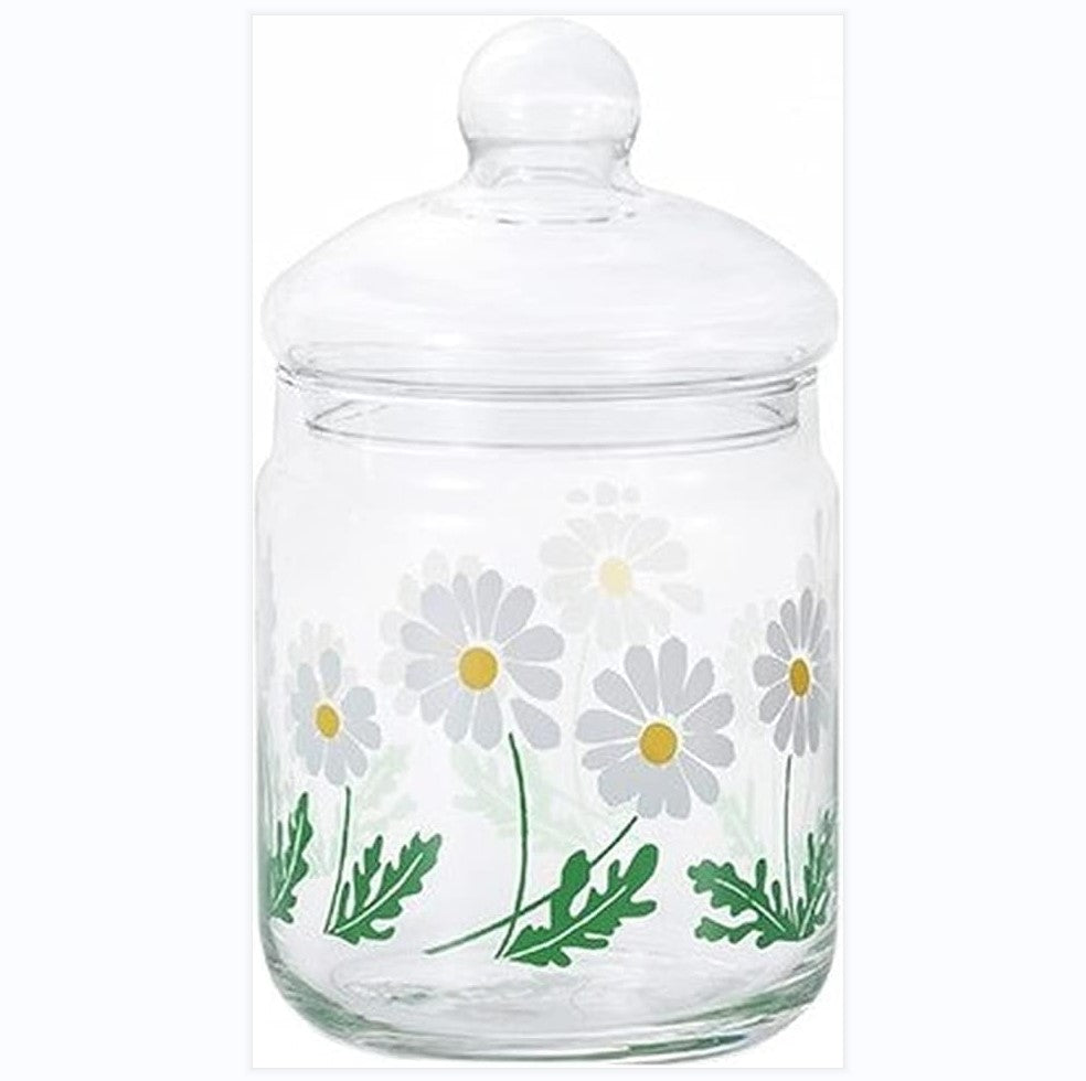 ADERIA 冰花玻璃 怀旧印花 胖胖收纳罐680ml(4种款式可选)