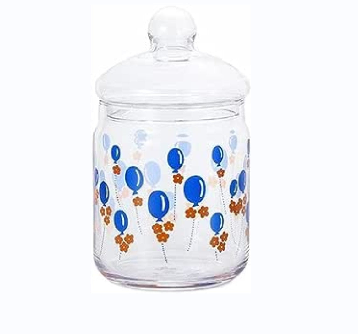 ADERIA 冰花玻璃 怀旧印花 胖胖收纳罐680ml(4种款式可选)