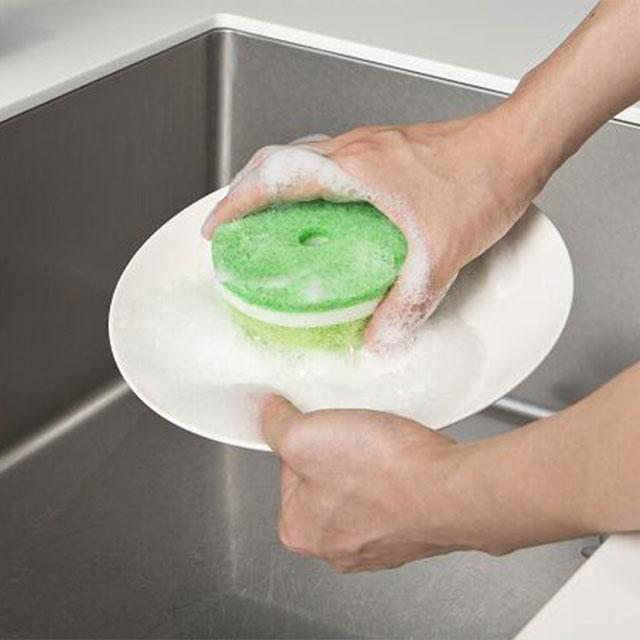 MARNA 壁挂彩色海绵擦付吸盘(2种颜色可选)