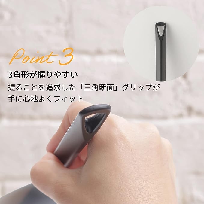 MARNA 硅胶防刮料里汤勺 好握三角握柄 黄色