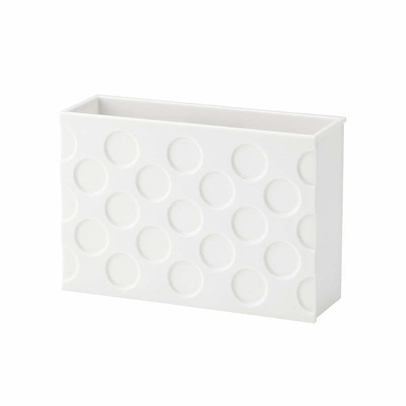 INOMATA 磁铁小物收纳篮 14x4.8x9.5cm 白色