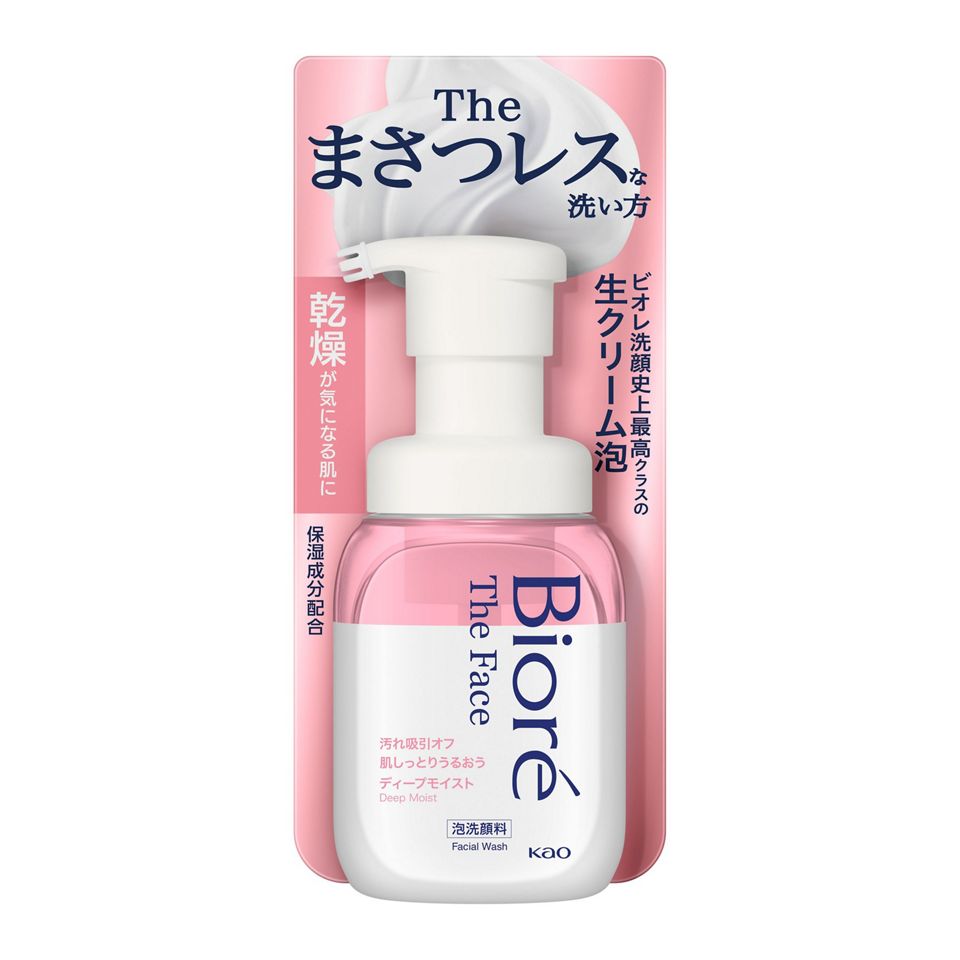 KAO 花王碧柔奶油泡沫洗面乳粉款深層滋潤200ml