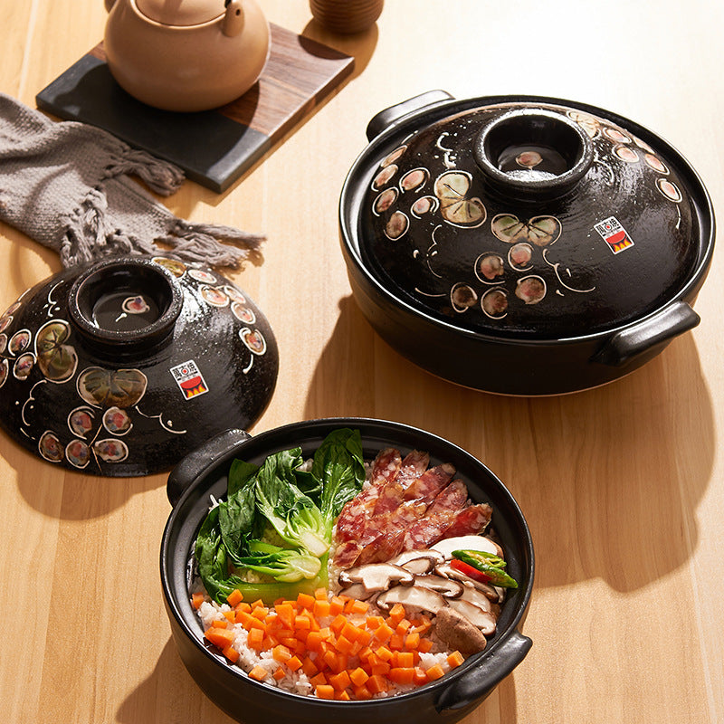 BANKOYAKI 万古烧 土锅 手绘山葡萄9号2.9L