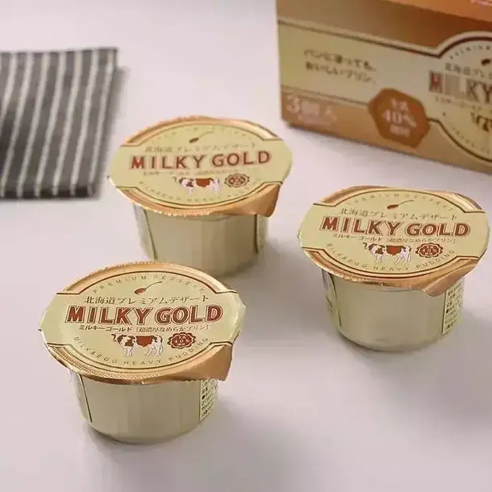 MILKY GOLD 北海道超浓厚牛奶抹酱布丁 118g×3  尝味期360日