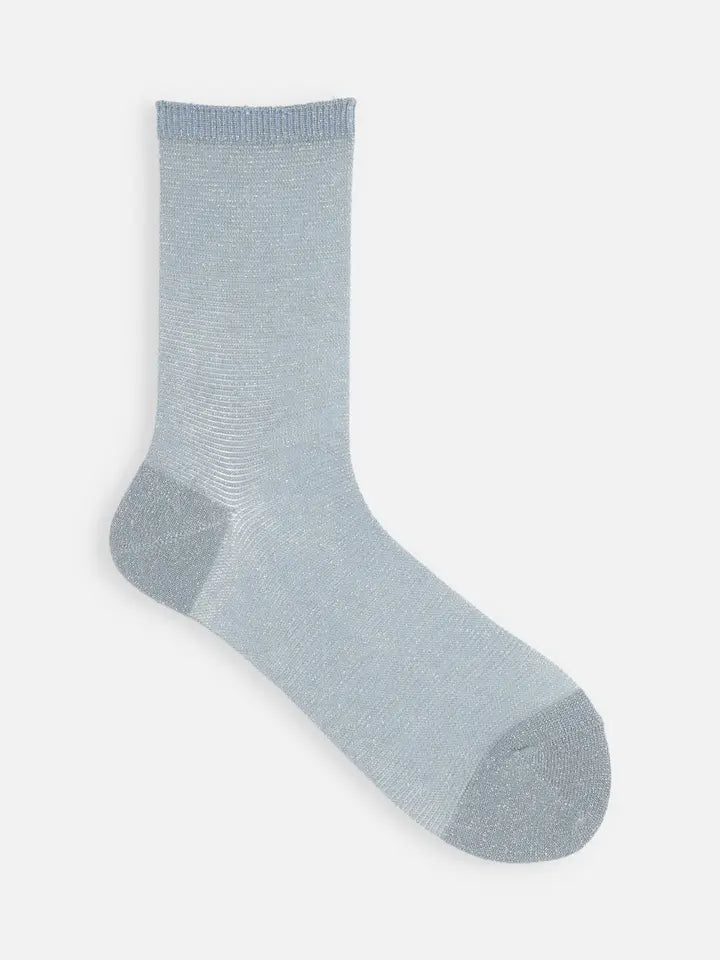 日本 Tabio 靴下屋 金葱质地 水蓝 22.5-24.5cm  2种颜色可选