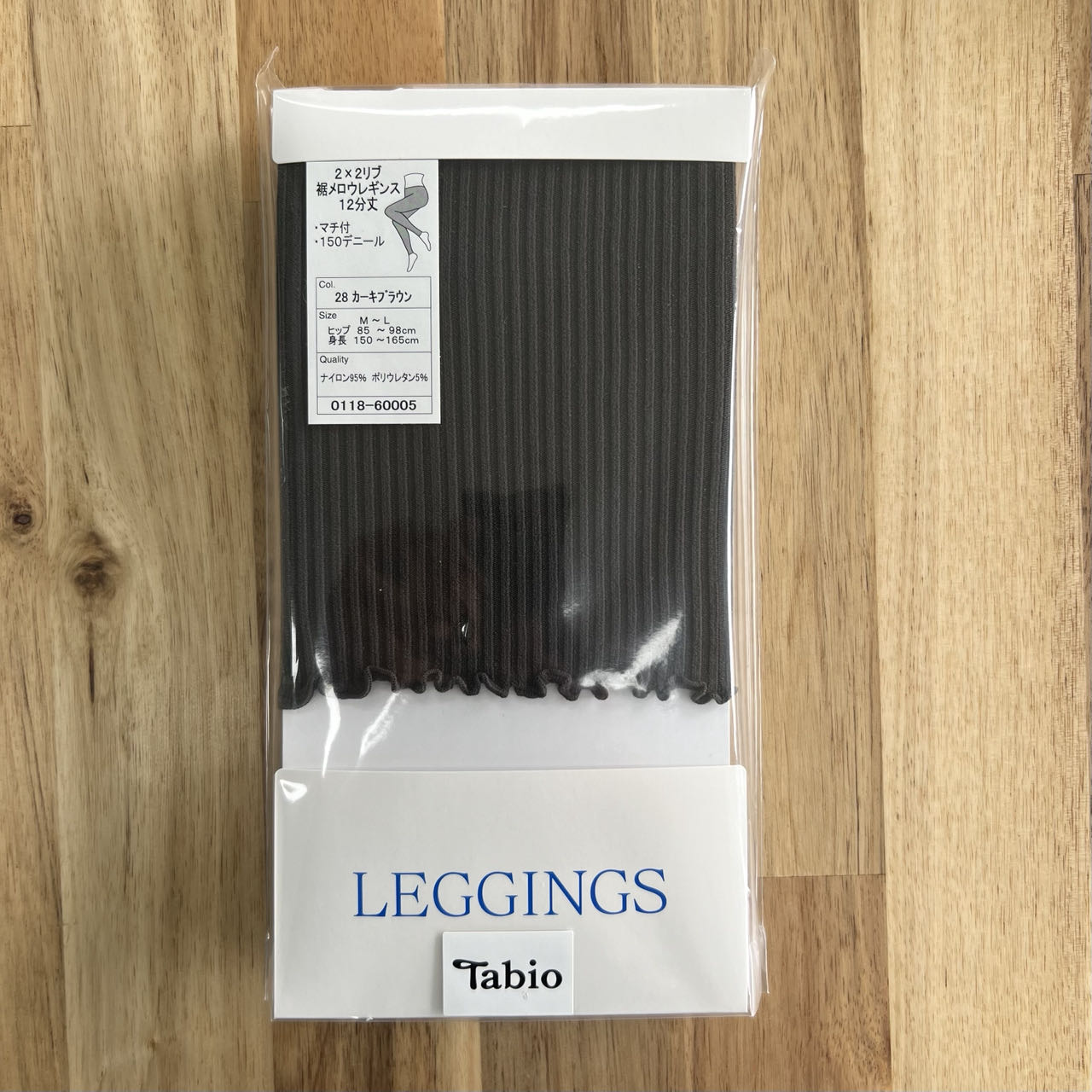 日本Tabio  螺纹裙边150D厚度 12分打底裤  3种颜色可选