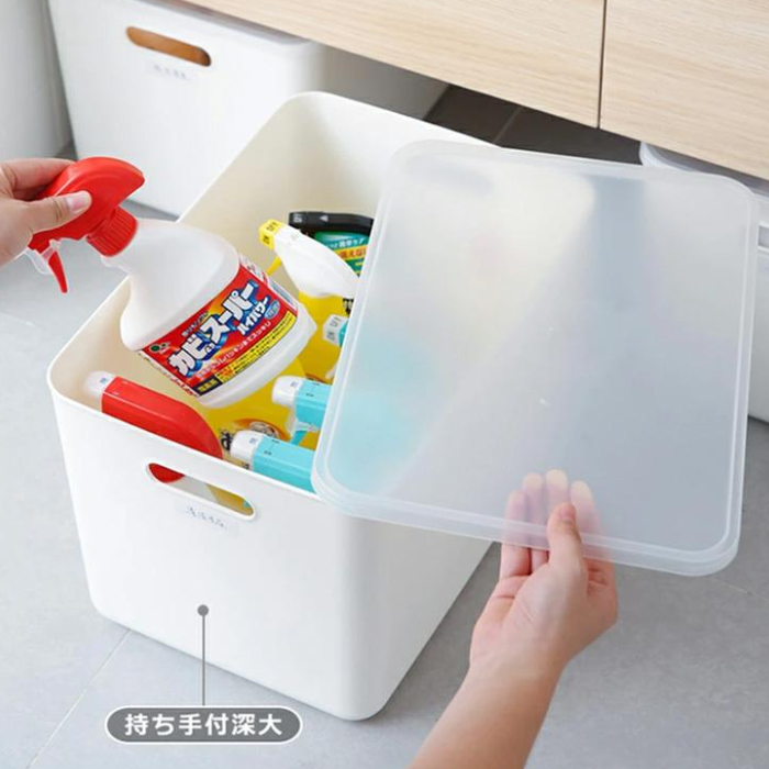 Shimoyama 霜山帶蓋手提孔收納盒白色3種尺寸可選