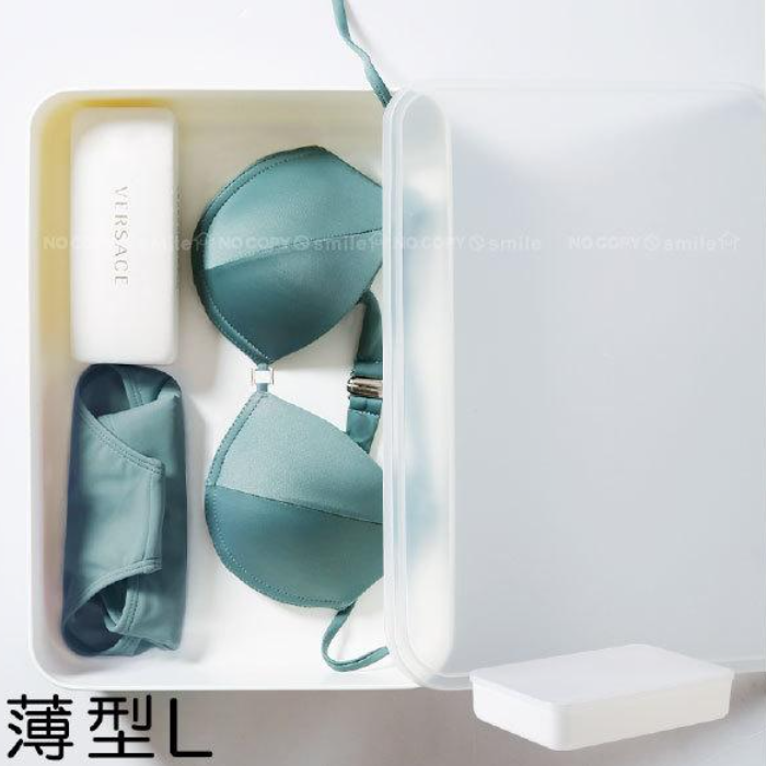 Shimoyama 霜山 带盖收纳盒 白色 薄款 2种尺寸可选