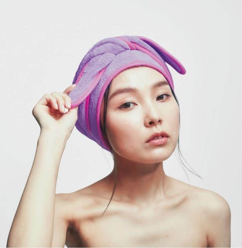 COGIT 超细纤维毛巾吸水包发帽 紫色