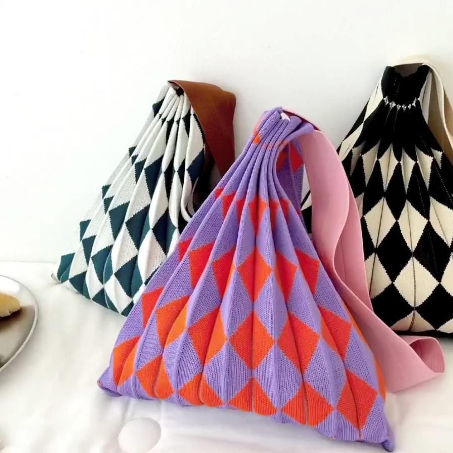 日本针织摺叠包 25*70cm 三种颜色可选