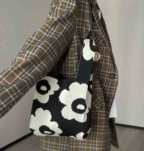 針織手提包專用背帶可調長度黑色2cm×95cm