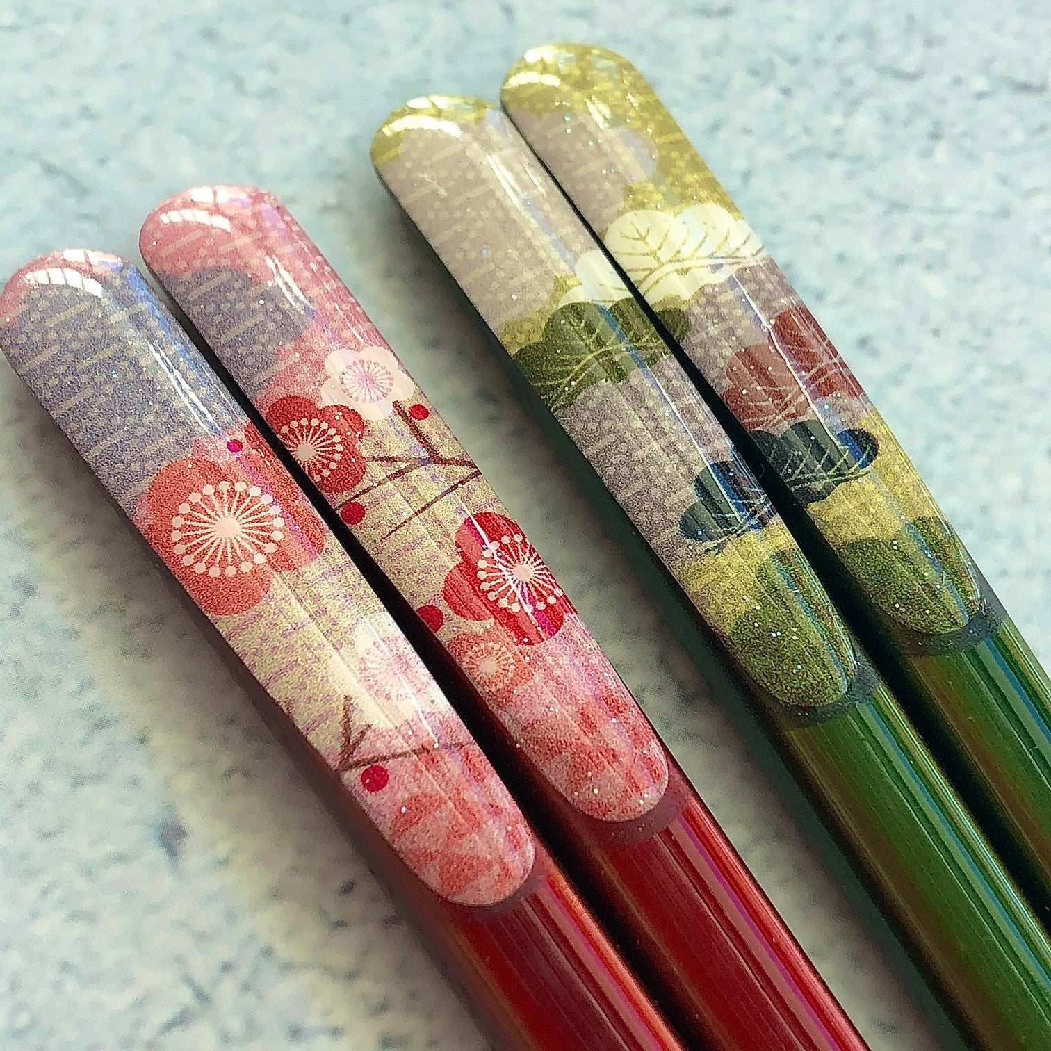 Kawai 福壽筷（單雙）23cm 紅色
