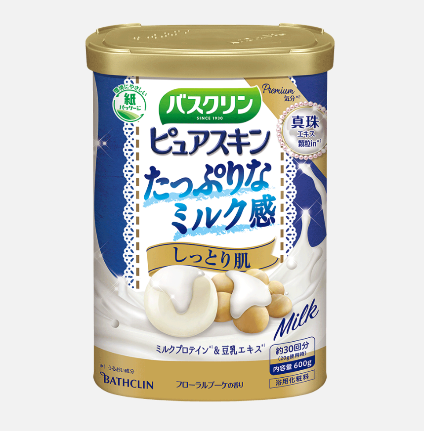 BATHCLIN 美容汤 入浴剂 丰润牛奶浴600g(牛奶蛋白+发酵豆乳+珍珠）