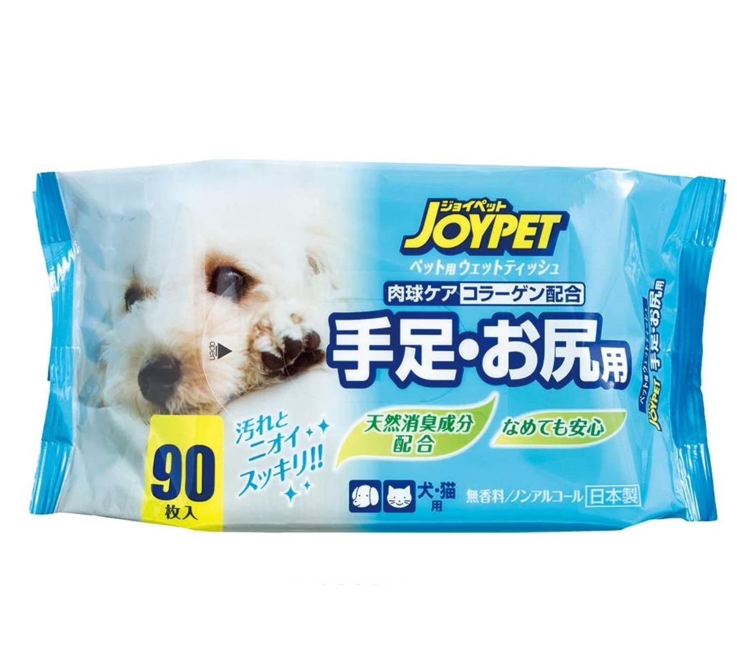 Earth 寵物手足臀清潔護理濕紙巾90枚（貓犬用）