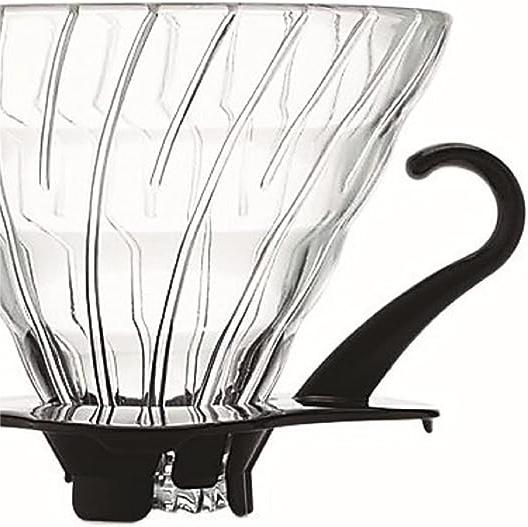 HARIO V60 耐热玻璃透明咖啡滤杯 带量勺 机身口径11.5 x高8.5cmm