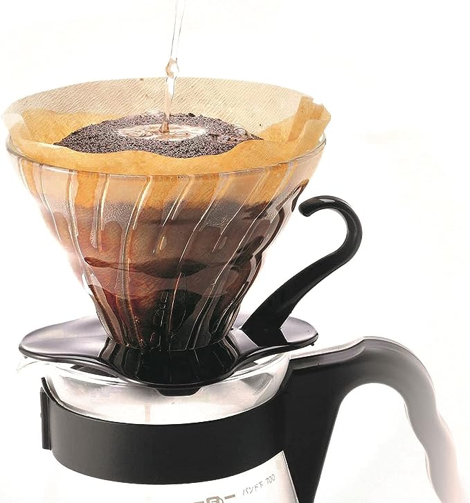 HARIO V60 耐熱玻璃透明咖啡濾杯帶量匙機身口徑11.5 x高8.5cmm