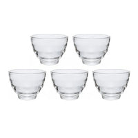 HARIO 耐热玻璃茶碗5件套（微波、炉烤箱、洗碗机可用）