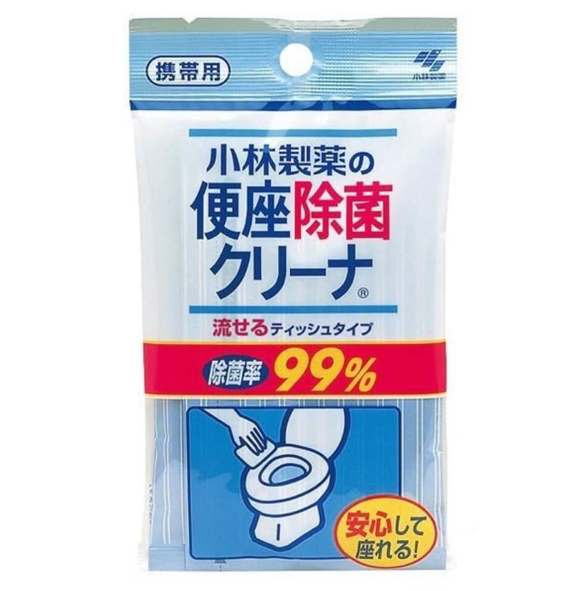 KOBAYASHI 小林製藥馬桶坐墊清潔濕紙巾99%除菌10枚入便攜裝